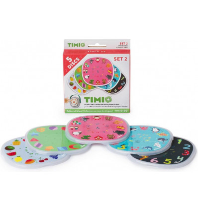 TIMIO Disk set 2 - 5st. (Zeedieren, liedjes, vormen, fruit & getallen)