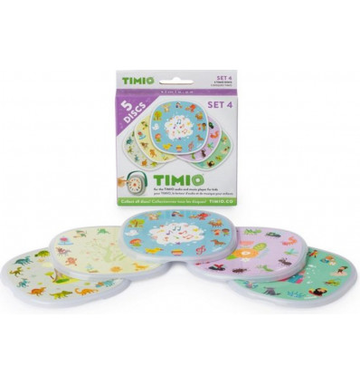 TIMIO Disk set 4 - 5st. (Dinos, liedjes, insecten, sprookjes)