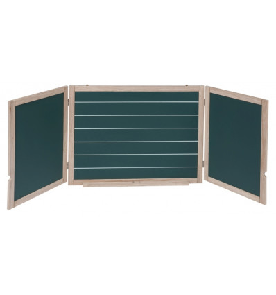 QUAX Schrijfbord - hout 54cmH gesloten bord 73cm open 146cm -krijt&white board