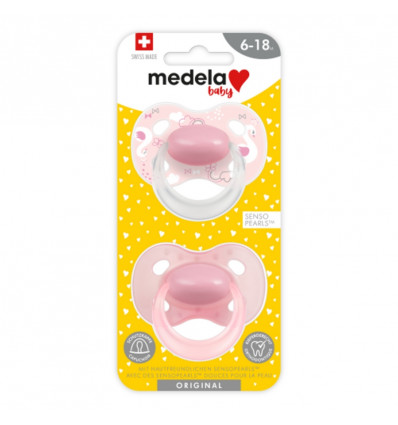MEDELA Baby fopspeen Original 6-18m duo - roze
