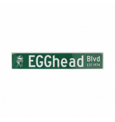 BIG GREEN EGG straatnaambord EGGhead