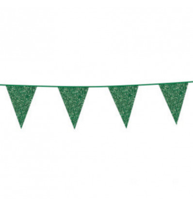 FIESTA vlaggenlijn 6m - groen glitter