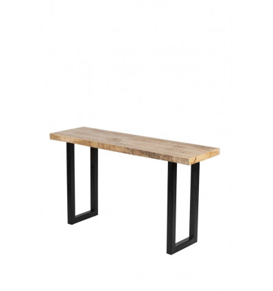 Hamilton ARUN side table - 100x40x76cm- hout/ zwart ijzer onderstel 10090128