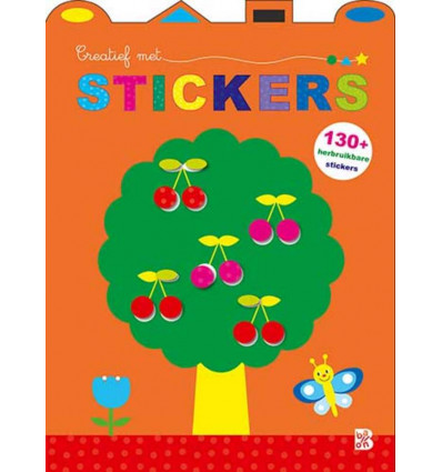 Creatief met stickers - Kersenboom