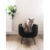 Leitmotiv THRONE dieren sofa - 41.5x36cm- velvet zwart