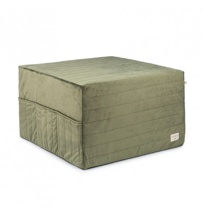 NOBODINOZ Sleepover matras - 60x180x12cm- olijf groen