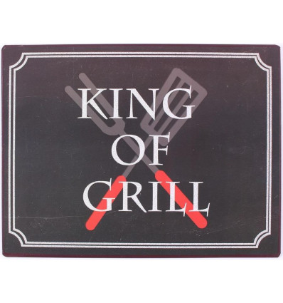 Sign - King of grill - 35x26cm