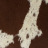 Kruk chalet koehuid - 40x40x45cm - rood bruin rond