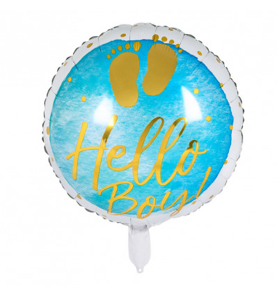 GEBOORTE - Folieballon 'Hello Boy!' - 45cm