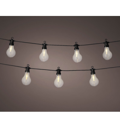 LED lichtsnoer bulb 20L 9.5m - outdoor zwart/ warm wit party- feestverlichting