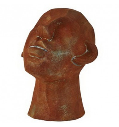 VILLA Decofiguur hoofd cement - 23cm - bruin