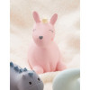 NOUKIES Pili badspeeltje uit natuurlijk rubber m/ rammelaar - konijn roze TU UC