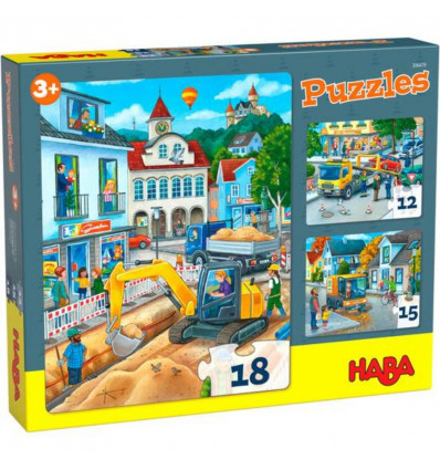 HABA Puzzels 3st.- In de stad 306479