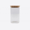 POINT VIRGULE - Voorraadpot glas met bamboe deksel 1L