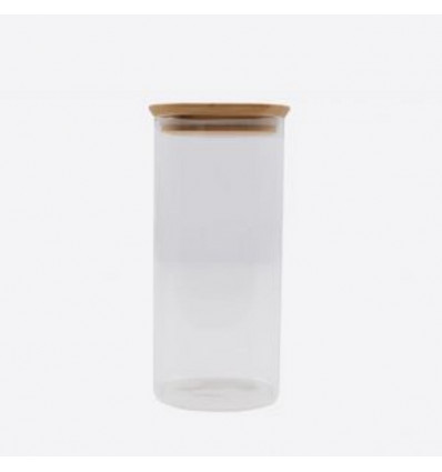 POINT VIRGULE - Voorraadpot glas met bamboe deksel 1.4L