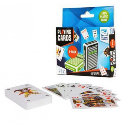 CLOWN - Speelkaarten 2sets plastiek