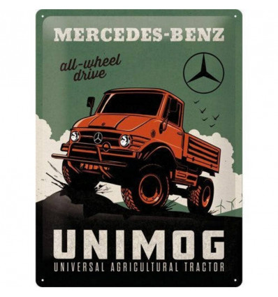 Tin sign 30x40cm - Mercedes-Benz Unimog