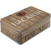 Tin box flat - Bacardi wood barrel logo