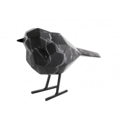 PT Beeld vogel - 13.5x7.5x17cm - zwart marble
