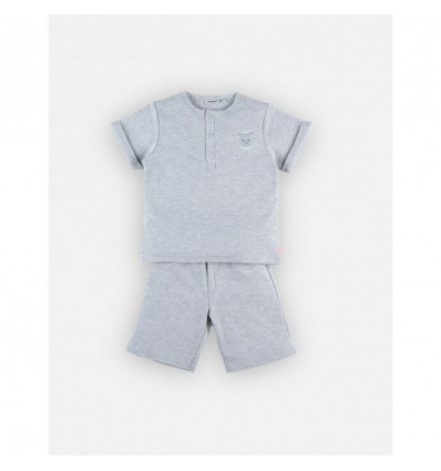 NOUKIES BIO 2-delige pyjama jersey - grijs - 6 jaar