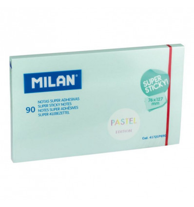 MILAN Super sticky 90blaadjes- 76x127mm- pastel blauw