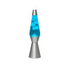 I-TOTAL Lavalamp zilver 36cm - blauw/wit