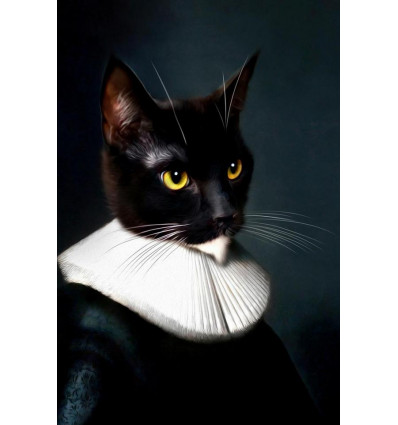 Poster Nickson 30x40cm - Tein Lucasson zwarte kat