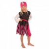 Verkleed kostuum piraat meisje roze- 116