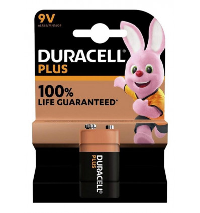 DURACELL Batterij 9V 100% - 1st