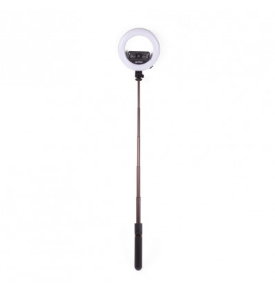 Selfie stick m/ led ringlamp statief