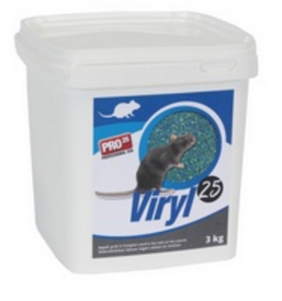 RODICLAC Viryl 25 granen - 3kg proff gebruik - zwarte ratten 55580