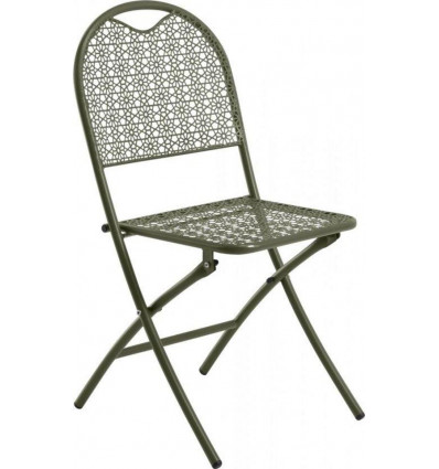 Vouwstoel staal - d. groen klapstoel bistrostoel design in rug en zitting