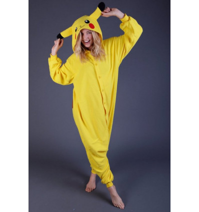 POKEMON Verkleedkledij Pikachu - adult standard - fleece jumpsuit