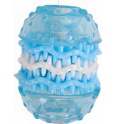 M-PETS washy L tandspeeltje blauw & wit