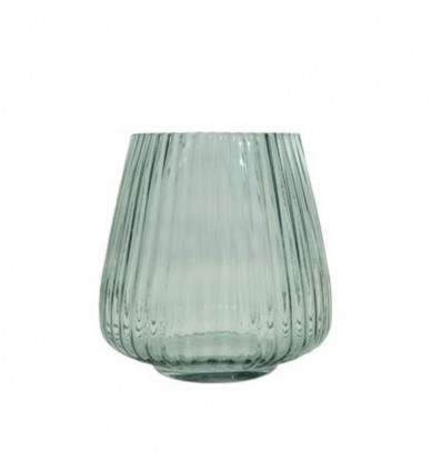 POINT VIRGULE Vaas uit glas - D17.7cm H18cm - groen