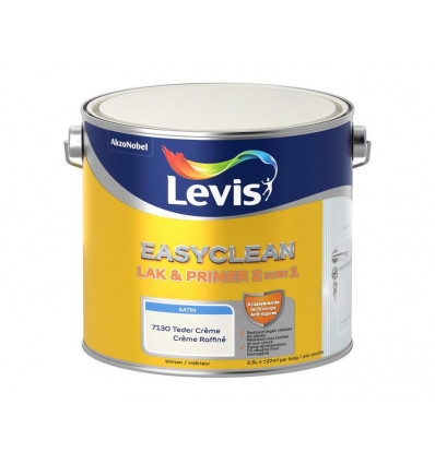 LEVIS EasyClean Lak & primer satijn-2.5Lteder creme