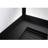 EMBER terrashaard - 47x44x200cm zwart gepoedercoat metaal - met handige aslade