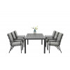 SERGIO dining stoel - carbon zwart/ l. grijs - incl. kussen