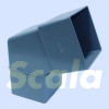 SCALA RWA bocht 100x100 67' vierkant donkergrijs