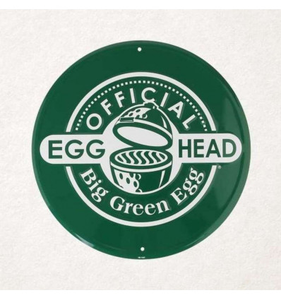 BIG GREEN EGG Tekstbord rond - Official Egghead groen