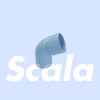 SCALA RWA bocht 50mm 67' M/V lightgrijs