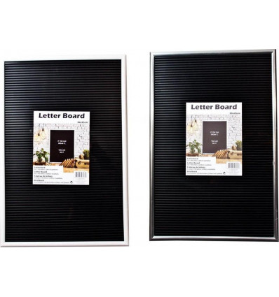 Letterbord 30x45cm - wit/ alu (prijs per stuk)