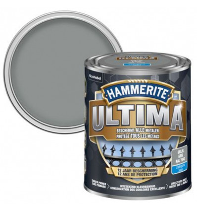 HAMMERITE Ultima - zijdeglans grijs - 750ml - metaallak ral 7042