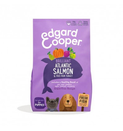 EDGARD&COOPER Puppy brok - zalm/kalkoen - 7kg