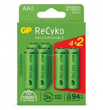 GP Recyko oplaadbare batterij AA 2000MAH- 4stuks - PROMO