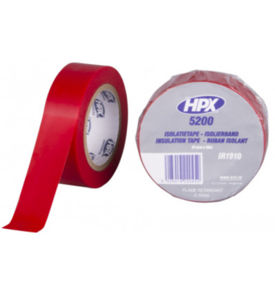 HPX Isolatietape PVC 19mm - rood - 10m
