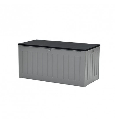 PRIMO Kussenbox 830L - 160x78x76cm - grijs/ zwart kussenkist tuinkoffer
