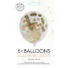 FIESTA 6 ballonnen confetti 30cm - goud papier