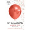FIESTA 10 ballonnen 30cm - chrome/mirror rood