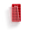 LEKUE - Ijsblokjesvorm rubber - rood met deksel - 18 ijsblokken